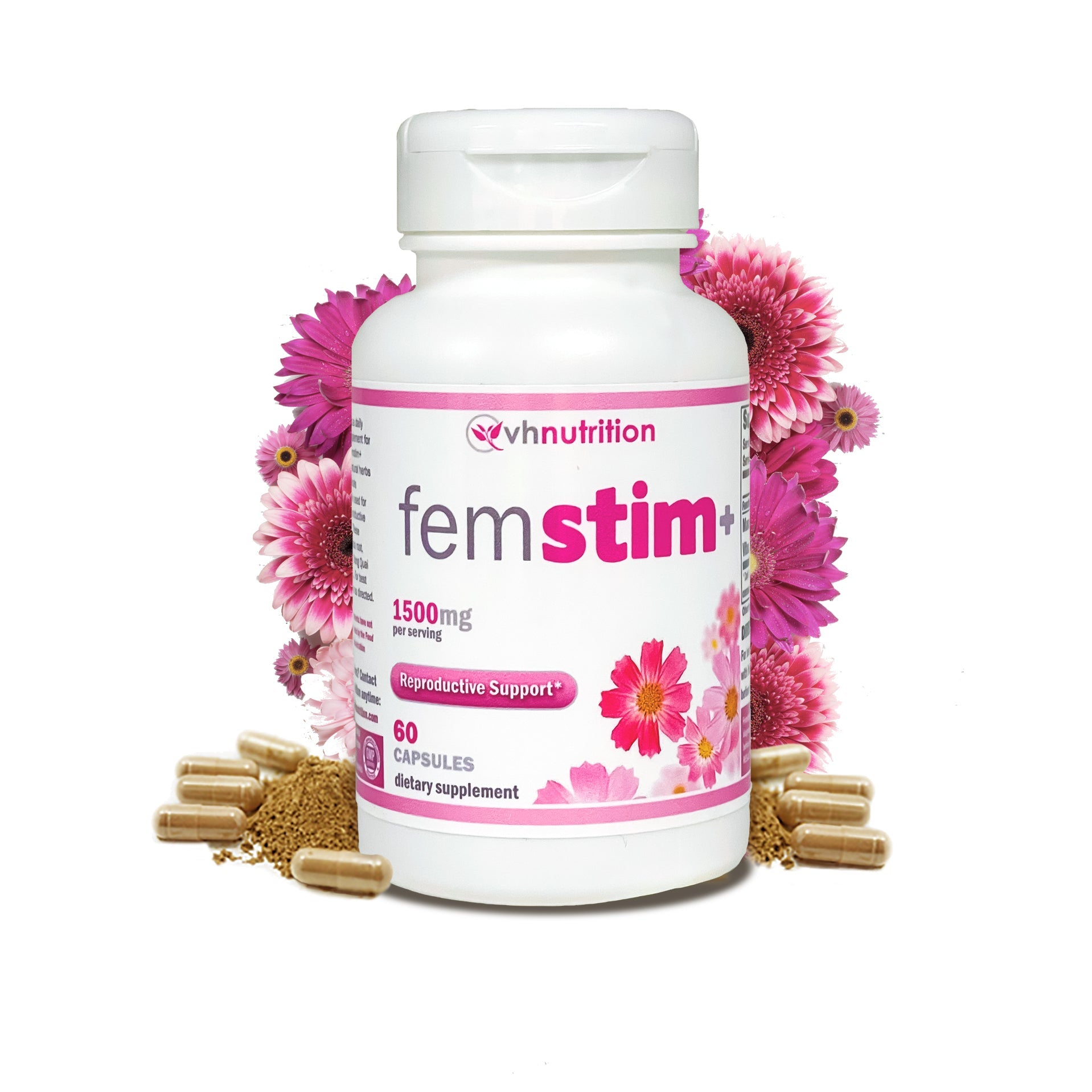 VH Nutrition FemStim+ | Female Hormone Support* Formula | Maca, Shatavari, Epimedium | 60 Capsules