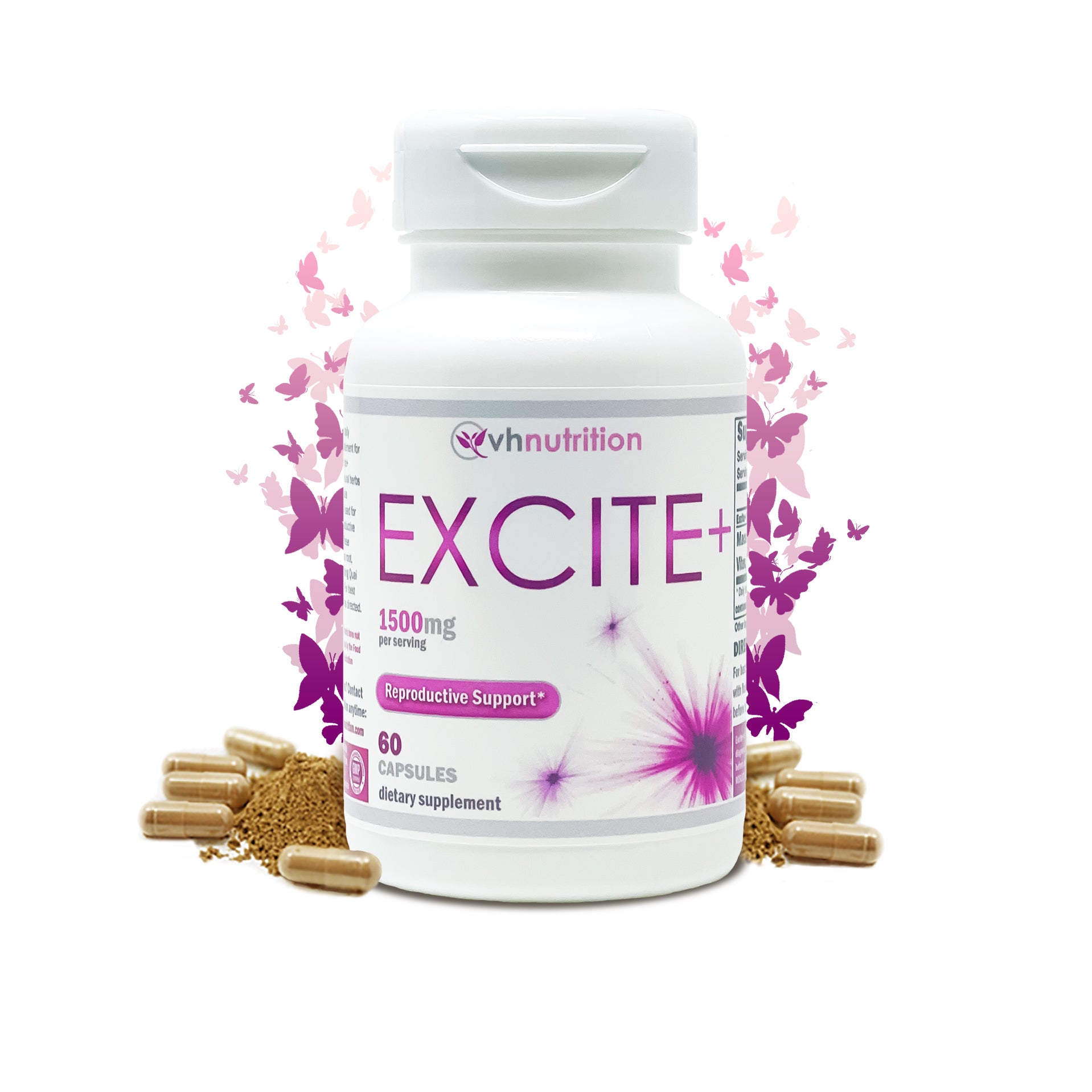 VH Nutrition EXCITE+ | Women's Libido and Vitality Support | Natural Enhancement for Passion and Energy