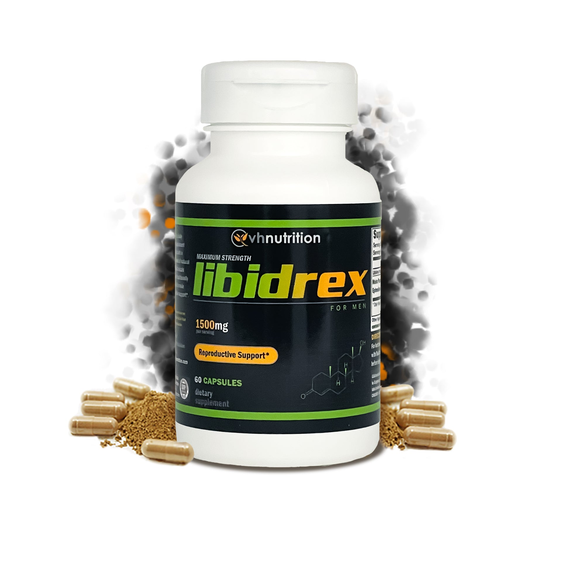 VH Nutrition LIBIDREX | Natural Libido Booster for Men* | Muira Puama, Ashwagandha, Panax Ginseng | 1500mg Proprietary Formula | 60 Capsules