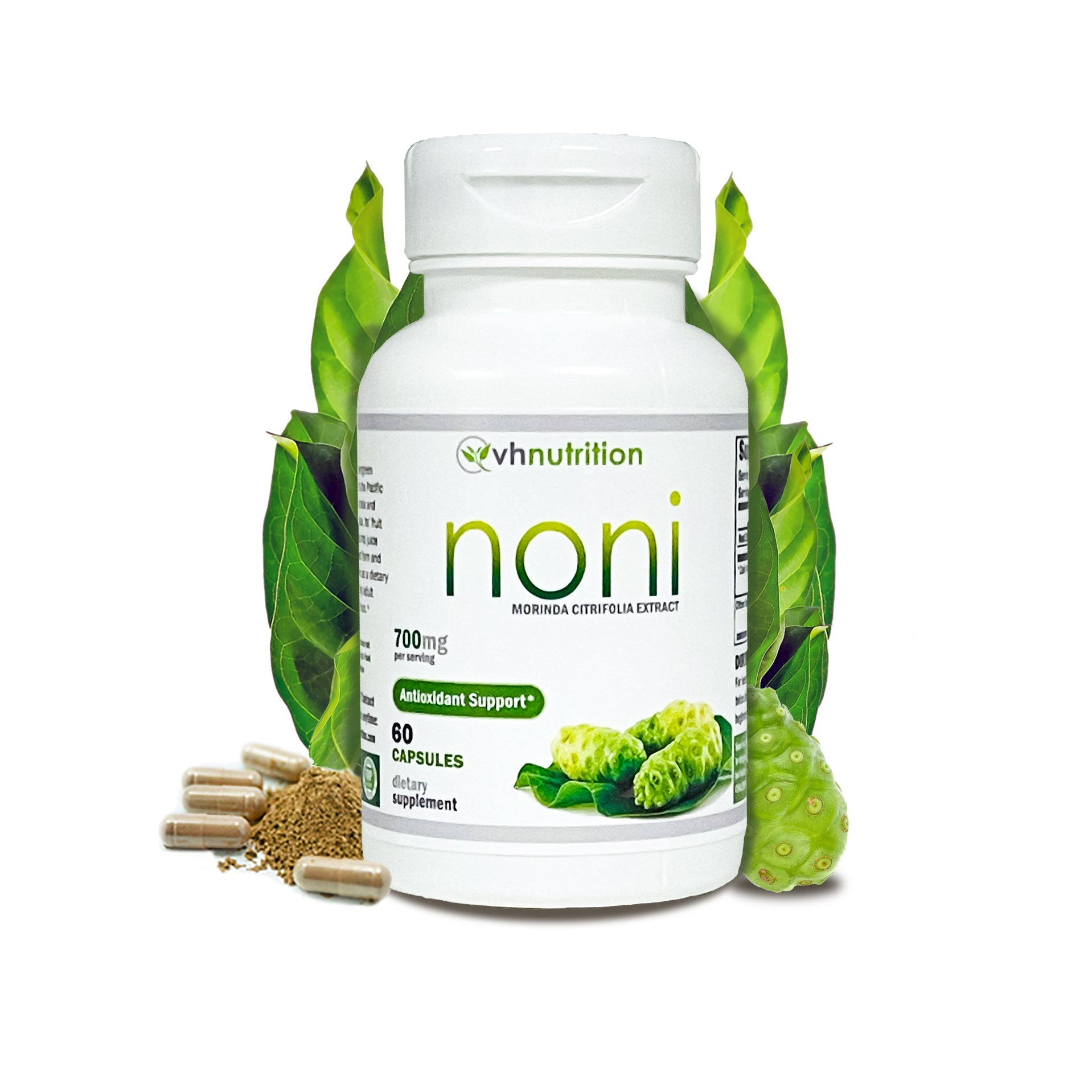 VH Nutrition NONI Capsules | 700mg Morinda Citrifolia Extract Pills | Natural Antioxidant* Supplement | 60 Capsules