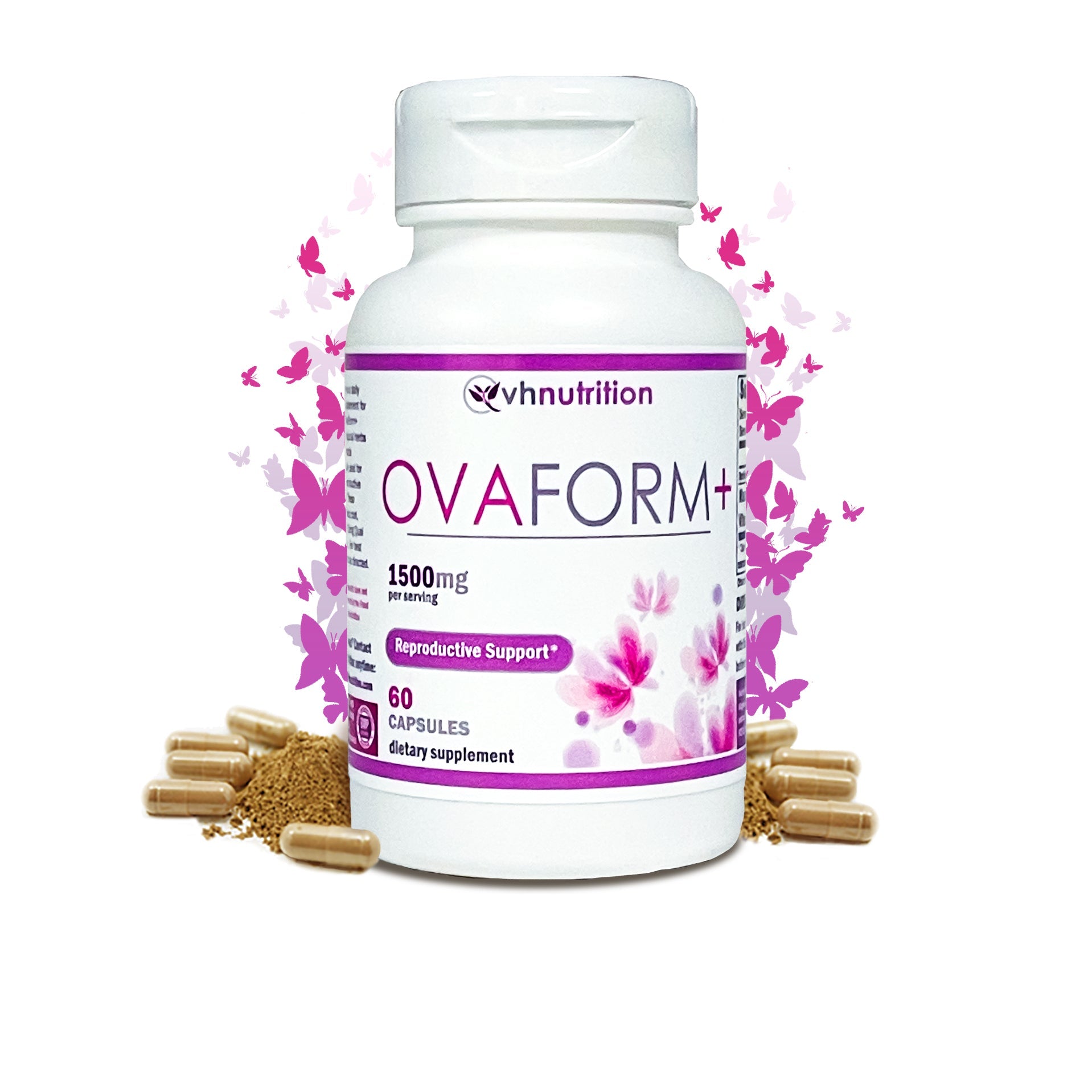 VH Nutrition OvaForm+ | Fertility Supplement for Women* | Maca, Shatavari, epimedium | Hormone Support Formula | 60 Capsules