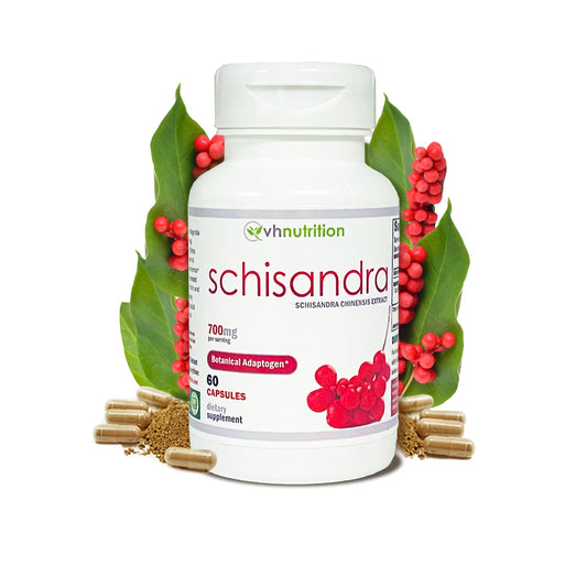 VH Nutrition SCHISANDRA | Botanical Adaptogen* |Schisandra Chinensis Extract | 700mg Proprietary Formula | 60 Capsules