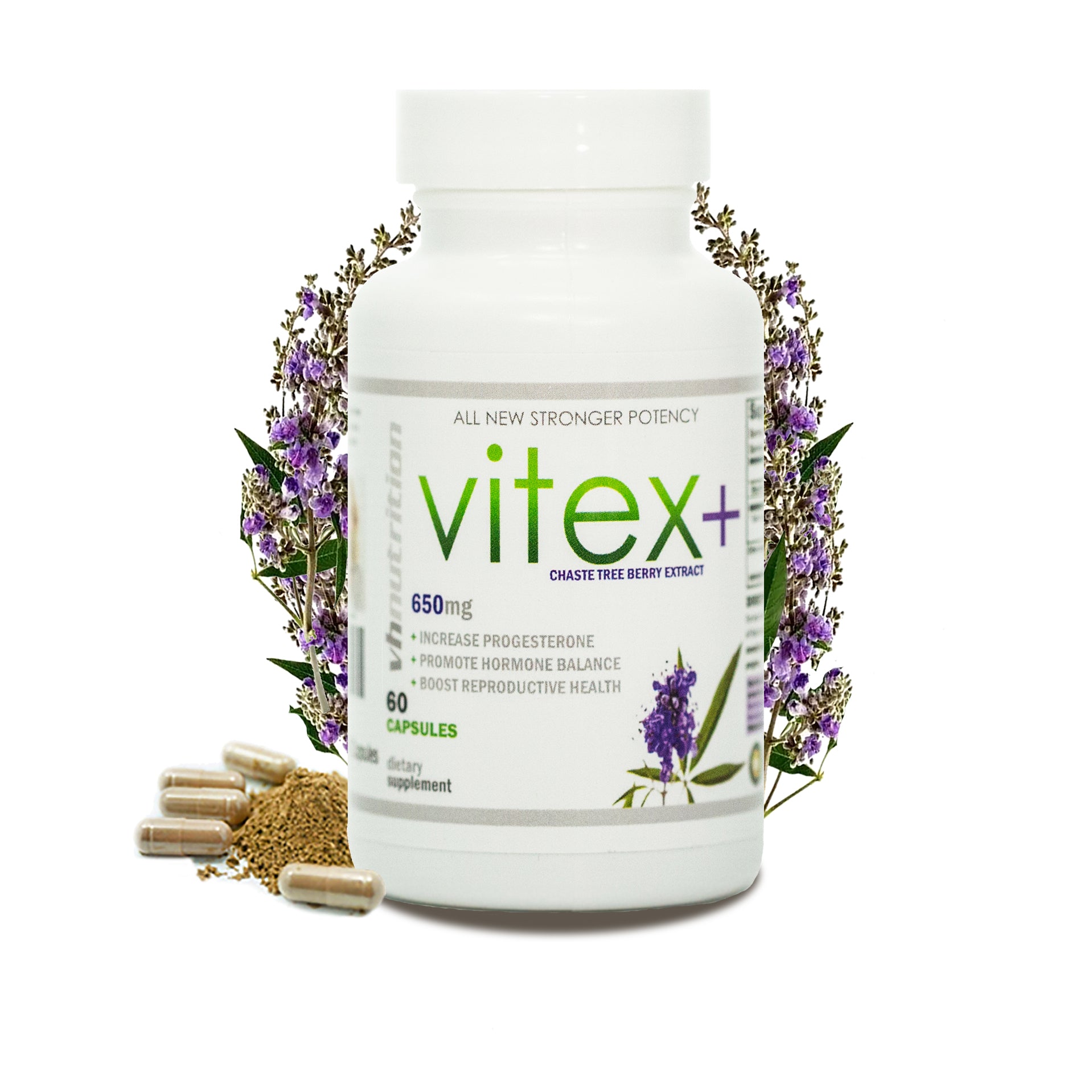 VH Nutrition VITEX+ | Vitex Chasteberry Supplement for Women for Maximum Hormonal Balance and Fertility Support