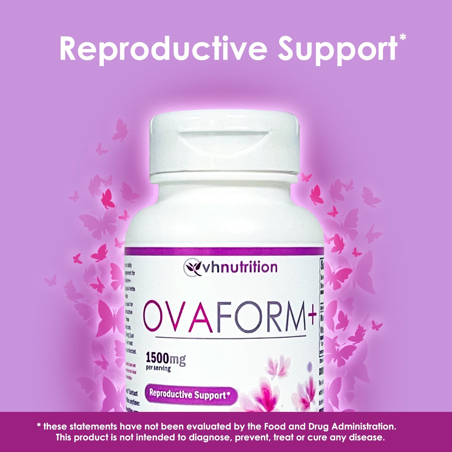 VH Nutrition OvaForm+ | Fertility Supplement for Women* | Maca, Shatavari, epimedium | Hormone Support Formula | 60 Capsules