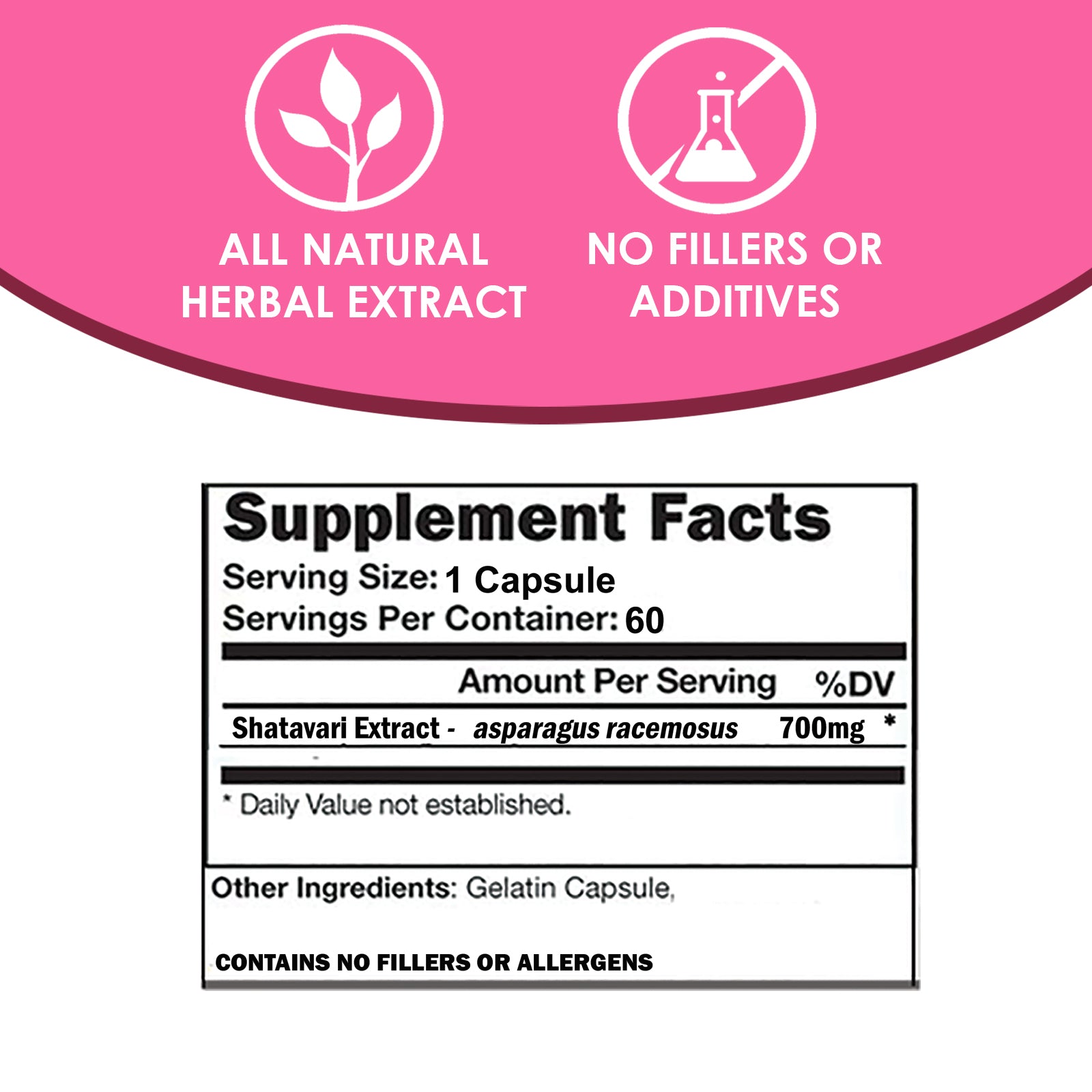 VH Nutrition Shatavari 700mg - Promotes Hormone Balance, Natural Estrogen, Reproductive Health & Breastfeeding Pills for Women - 60 Capsules