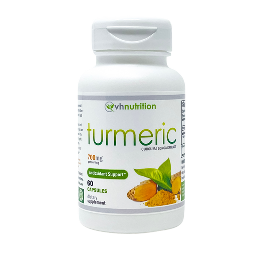 VH Nutrition TURMERIC | Curcuma longa Capsules | Inflammation and Antioxidant Support Supplement for Women & Men* | 700mg per serving 60 Capsules | Standardized Turmeric Extract